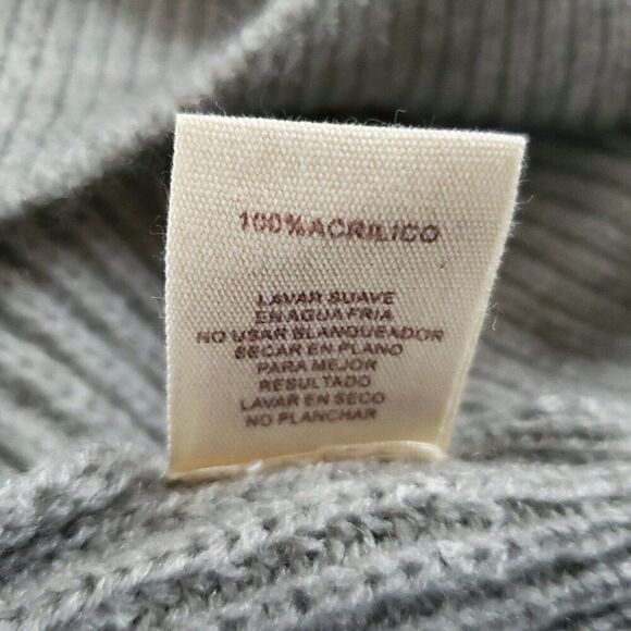 Cable Knit Turtleneck Sweater Dress M Below Knee Heather Gray Soft Girl Mia Tess - Picture 7 of 7